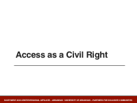 Title Slide - Access as a Civil Right