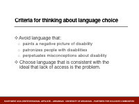 Slide 3 - Criteria for thinking about language choice