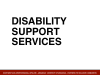Slide 10 - Disability Support Services