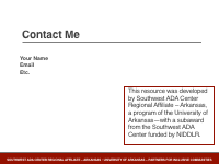 Slide 13 - Contact me slide